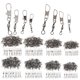 thumbnail image 4 of 100 Uds. Broches giratorios de pesca, anillos sólidos a presión de seguridad giratorios de barril rodante 5B kusrkot Eslabones giratorios de cojinetes de bolas de pesca, 4 of 8