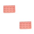thumbnail image 2 of Jumpingount Correa de extensión extensores de sujetador hebilla 4 ganchos accesorios prácticos transpirables reemplazo ajustable 3 filas rosa rosa durazno 2piezas, 2 of 6