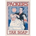 thumbnail image 2 of Louis Rhead 11x14 Gold Ornate Wood Frame and Double Matted Museum Art Print Titled - Packer's Tar Soap (1910), 2 of 4