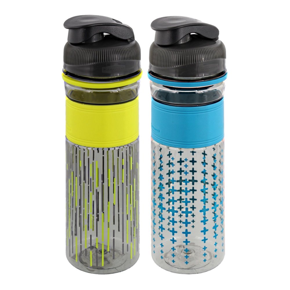 Rubbermaid Design Series Chug Bottles w/FlipTop LidBPA Free, Odor & Stain ResistantGreat for