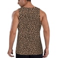 thumbnail image 3 of Fotbe Brown Leopard Pattern Men's Quick Dry Workout Tank Top Gym Muscle Tee Fitness Bodybuilding Sleeveless T Shirt Breathable Workout Shirt-Small, 3 of 9