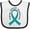 White and Black, variant on Inktastic Ovarian Cancer Awareness Ribbon Boys or Girls Baby Bib