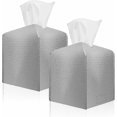 thumbnail image 1 of Tissue Box Cover,baicccf Modern Square Tissue Box Organizer,2 Pack Pu Leather Tissue Box Holder For, 1 of 5