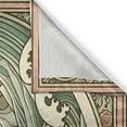 thumbnail image 3 of Ambesonne Nautical Kitchen Curtains, Folk Art Style Marine Look, 55"x30", Blush Cadet Blue and Ecru, 3 of 3