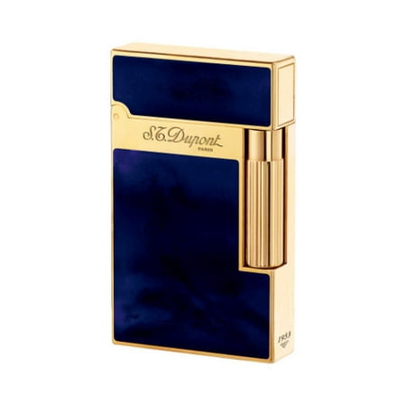 ST Dupont Atelier Blue & Yellow Gold Finish Natural Lacquer Lighter