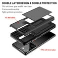 thumbnail image 2 of Dteck Case for Samsung Galaxy S21 Ultra 6.8-inch,Shockproof Wallet Card Slot Holder Pocket Slide Slim Fit Dual Layer Soft TPU Hard PC Hybrid Protective Back Cover,Black, 2 of 6