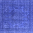 thumbnail image 1 of Ahgly Company Machine Washable Indoor Square Persian Blue Bohemian Area Rugs, 6' Square, 1 of 4