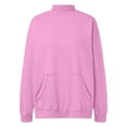 thumbnail image 4 of larppty Oversized Mock Neck Sweatshirt for Women – Long Sleeve Casual Pullover Sweatshirt With Pockets Fall Fashion (Pink, M), 4 of 4