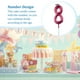 thumbnail image 5 of Bewildely Pastel fiesta calcomanía pasteles decoración vacaciones románticas accesorios pétalos artificiales números forma dorado Digital velas Kits de decoración para fiestas Rojo ocho Bewildely HA063072-09B, 5 of 6