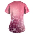 thumbnail image 3 of BDPORKAS Scrubs for Women Christmas Nursing Uniform V-Neck Shirts Christmas Tree Snowflake Print Scrub Holiday Workwear, 3 of 3