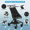 thumbnail image 4 of QinaQin Carriola ligera para bebé, compacta y plegable para viaje, apta para avión con bolsa de transporte, canastilla, freno trasero y toldo ajustable, 4 of 9