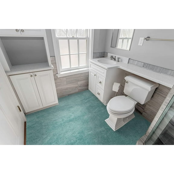 Room Size Bathroom Carpet 5 ft x 6 ft Sea Foam