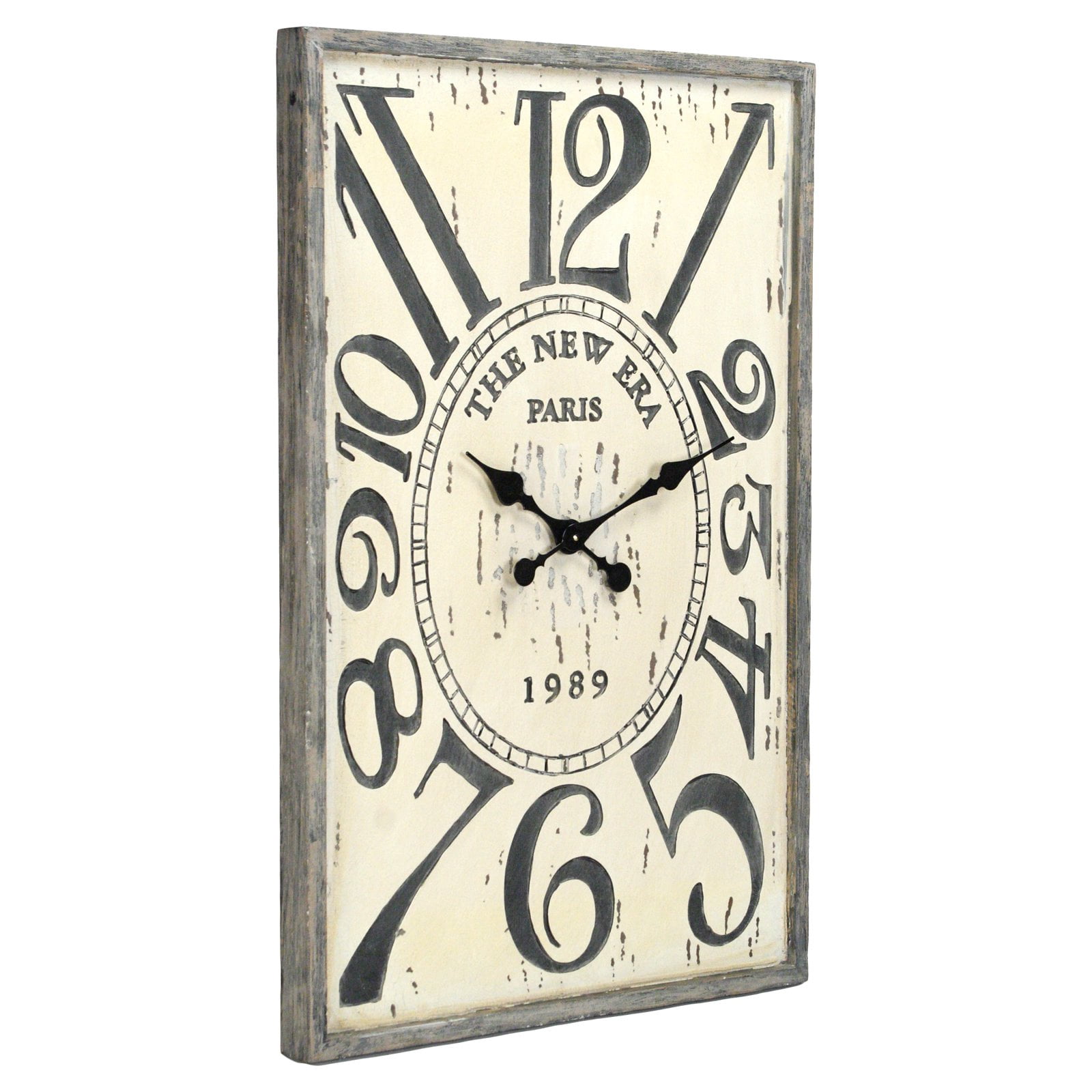 Zentique 36.5 in. Square Wooden Wall Clock