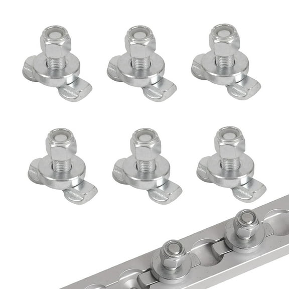 Porotmotor L Track Double Lug Threaded Stud Nut Fitting M10 6PCS