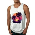 thumbnail image 2 of Gifts for Men! Titcea Tank Tops Men Palm Tree Printed Round Neck Sleeveless Summer Casual T Shirts Outdoor Workout Running Training Loose Comfort Tank Top, 2 of 5