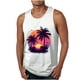 thumbnail image 1 of Camisetas de Tanque de los Hombres Tanque de los Hombres Incolor Gradiente de Impresión Cuello Redondo Correa Delgada Fuga Atrás Regular Casual Deportes Blusas de Tanque, 1 of 5