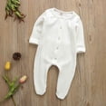thumbnail image 4 of Newborn Infant Baby Boy Girl Clothes Romper Jumpsuit Bodysuit Outfits White 0-3 Months, 4 of 6