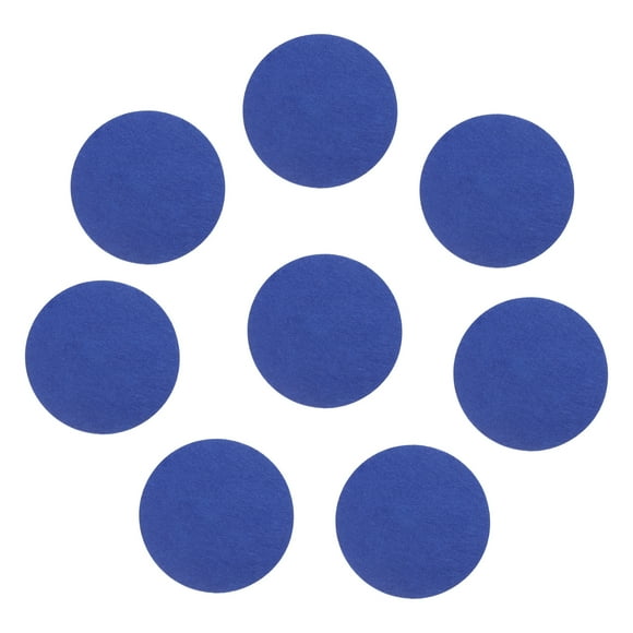 Uxcell 8pcs 3.9 Inch Round Adhesive Backed Felt for Household Applications, Blue