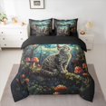 thumbnail image 2 of Feelyou Cat Kitten Twin Bedding Sets 7-Piece, Mushroom Stars Galaxy Bedding Comforter Set, 2 of 8