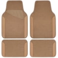 thumbnail image 1 of Juego de 4 alfombrillas para coche CAR PASS, de piel, color beige, impermeables, 1 of 6