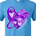 thumbnail image 4 of Inktastic Epilepsy Awareness Purple Ribbon Around Heart T-Shirt, 4 of 5
