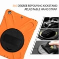 thumbnail image 3 of Dteck iPad 8th/7th Generation Case, iPad 10.2 Case 2020/2019, [Shockproof] Full Body Protective Case with Soft HD Screen Protector, Rotatable Kickstand & Hand Strap, Shoulder Strap, Orange, 3 of 6