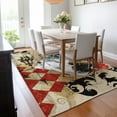thumbnail image 6 of Addison Rugs Mayfield Washable Kitchen Rooster Diamond Midnight Rectangle Rug, 10' x 14', 6 of 6