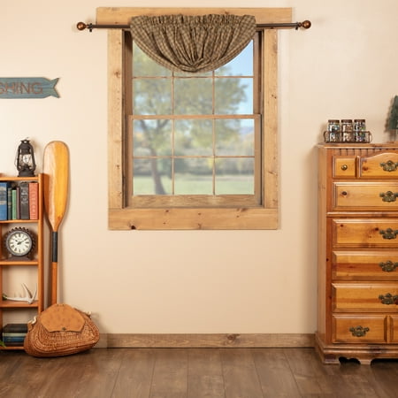 Cedar Green Rustic Kitchen Curtains Ridgeline Rod Pocket Cotton