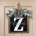 thumbnail image 2 of Taicans Last Name Year Round Front Door Wreath,Last Name Welcome Sign for Front Door,26 Letter Farmhouse Wreath Wooden Hanging Sign Door Decoration Wreath,All Seasons Wreath for Home Decoration-K, 2 of 5