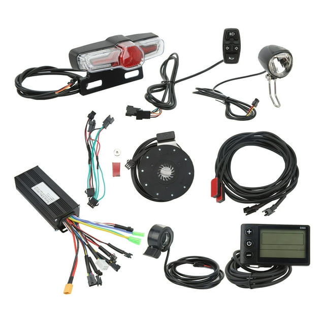Kit de Conversion pour Vélo Électrique, Kit de Conversion pour Vélo Électrique 750W-1000W 24V 36V 48V avec Phare pour l'Entretien