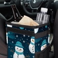 thumbnail image 6 of Snowman Mini Trash Can for Car: Foldable, with Lid, Leak-proof, Hanging Storage Bag, 6 of 6