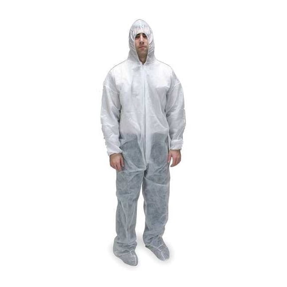 Condor Coveralls,3XL,Wht,Polypropylene,PK25 2KTP3