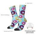 thumbnail image 6 of Honeii Donuts Print Adult Socks,Crew Socks,Casual Calf Socks,Daily Wear Socks for Men & Women, Perfect for Sports, Casual and Everyday Use, 6 of 6