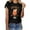 Black, variant on Spring Tops for Women Aperol Spritz Graphic Short Sleeve Casual Tee for Drinks Lovers Oversized Tshirts for Women Black M