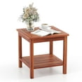 thumbnail image 4 of Gymax Table d'Appoint Adirondack d'Extérieur 2 Pcs pour Patio, Table d'Extrémité Carrée à 2 Niveaux, Table Basse Robuste, 4 of 9