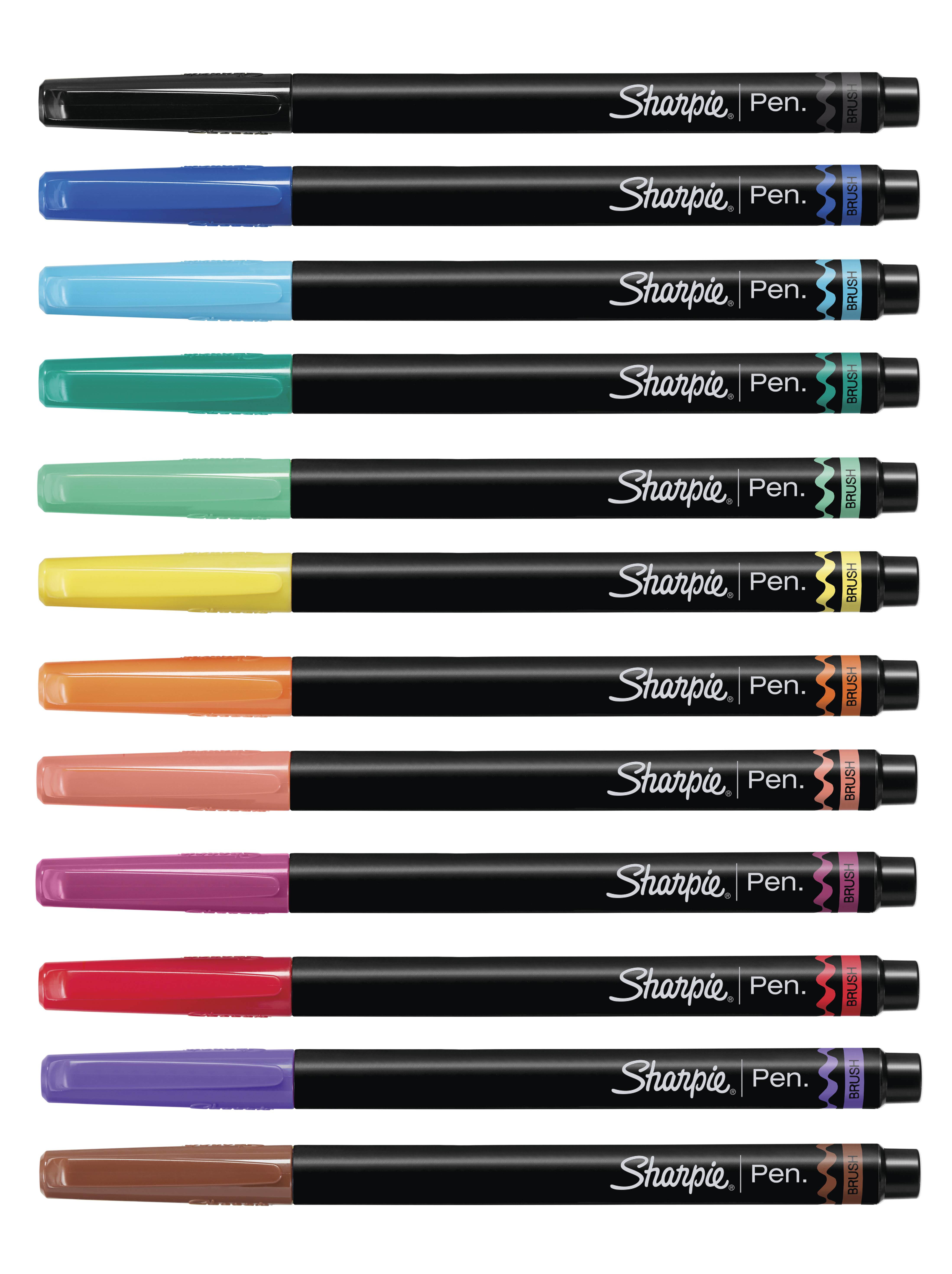 Brush Tip Permanent Marker, Medium, Assorted Colors, 12/Set 1810704, 1  count - Pay Less Super Markets