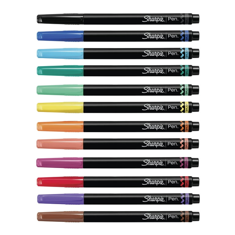 Sharpie 12pk Marker Pens Brush Tip Multicolored