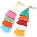 thumbnail image 3 of Colorful Boho Pom Pom Tassel Bag Charm Key Chain (E style), 3 of 4