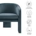 thumbnail image 4 of Armchair Chair, Blue, Velvet, Living Room Lounge Cafe Lobby Hospitality Restaurant, Modern Contemporary, HB37604, 4 of 9