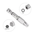 thumbnail image 4 of T45 Estrella 5 Puntos Puntas de Destornillador 1/4" Hexagonal Vástago 2" Longitud Magnético Seguridad Torx Cabeza Tornillo Destornillador, 4 of 5