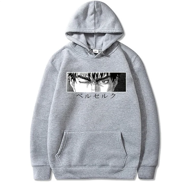 Sudaderas con capucha de dibujos animados para hombre Berserk Guts, jerséis de Manga, sudaderas con capucha, sudaderas con estampado de ojos de Anime