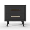 thumbnail image 5 of Child Craft Cranbrook 2-Drawer Nightstand, Mid-Century Modern Style, Pine Wood Construction, Ebony, 5 of 7