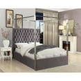 thumbnail image 2 of Porter Grey Velvet King Bed-Color:Grey Velvet,Style:Contemporary, 2 of 4