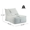 thumbnail image 3 of Christopher Knight Home 48" Outdoor Bean Bag Lounge Chair, Weather-Resistant Fabric, Light Gray, 3 of 8