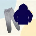 thumbnail image 5 of NAISIBABY Outfit Sets for Girls, Comfy Pullover Elastic Waist Long Sleeved Hooded Sweatshirt With Sweatpants Dark Blue Size 4 T, 5 of 5
