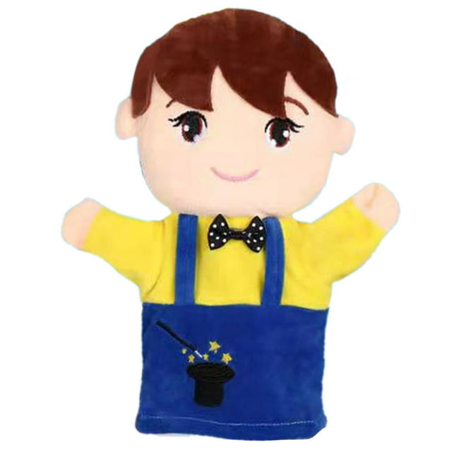 Interactive Hand Puppet Set Family Role Play Toys Soft Movable Mouth Puppets For Kids Preschool Storytelling Educational