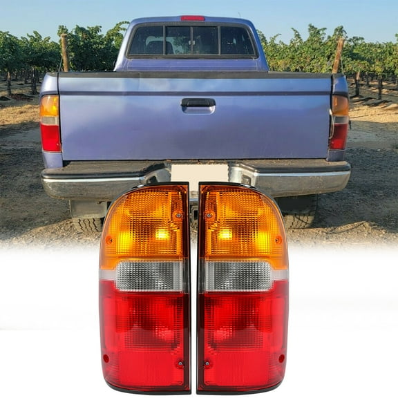 KOJEM Tail Light Lamp Compatible with 1995-2000 Toyota Tacoma Brake Lamp w/Bulb(s) Set of 2 Driver Left & Passenger Right Taillight Replacement for TO2800116 TO2801116 8156004030 8155004030