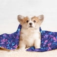 thumbnail image 4 of Pofeuu Blue Skull Leaf Print Puppy Blanket,Dog Blankets,Pet Blanket Cozy Cat Blankets for Indoor Cats, Fuzzy Pet Blanket for Kitten Doggy Dog Blankets-Medium, 4 of 8