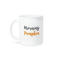 3dRose, Morning Pumpkin - seasonal good mornin to autumn spice fall halloween, 11oz Mug