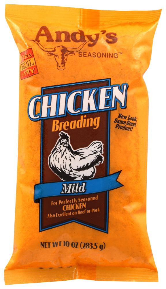 Andys Seasoning Mild Chicken Breading, 10 Oz (Pack of 6)
